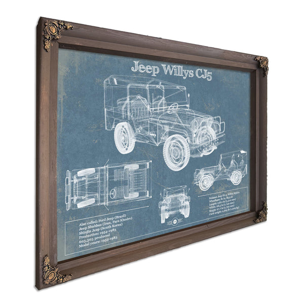 Jeep Willys CJ5 Army Truck Original Patent Print