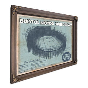 Bristol Speedway Blueprint NASCAR Race Track Print