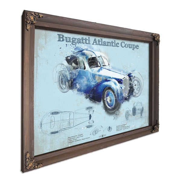 Bugatti Atlantic Coupe Vintage Sports Car Print