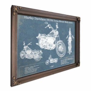 Harley Davidson FXDB Dyna Street Bob 2006 Blueprint Motorcycle Patent Print