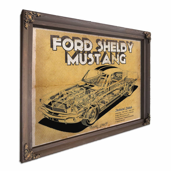 Vintage Ford Shelby Mustang Sports Car Print