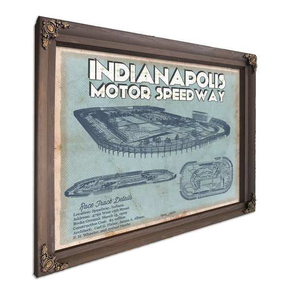 Indianapolis Motor Speedway Blueprint NASCAR Race Track Print