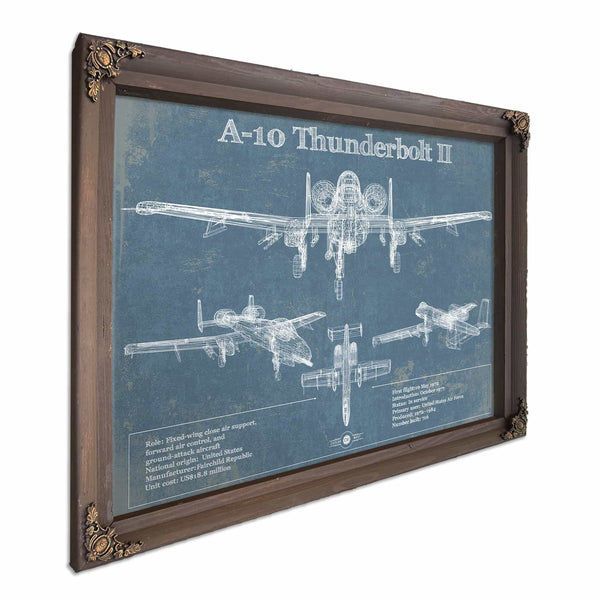 A-10 Thunderbolt II Patent Blueprint Original Military Wall Art