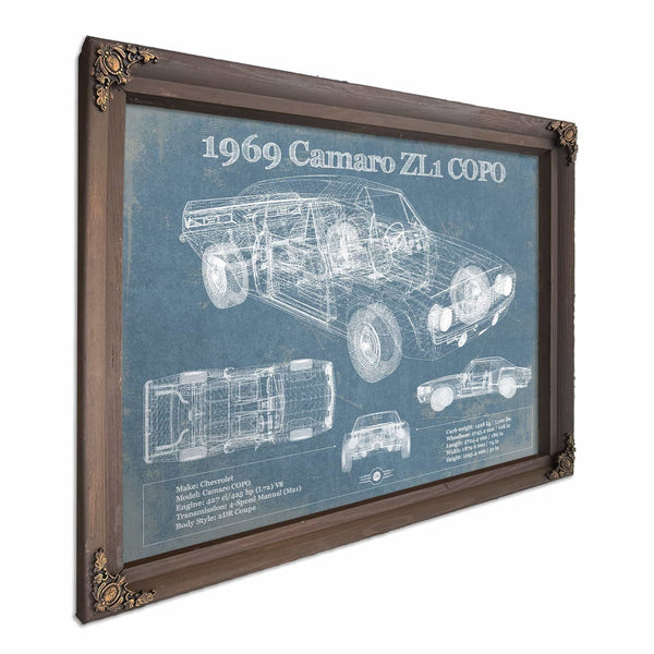 1969 Chevrolet Camaro ZL1 COPO Original Vintage Car Print