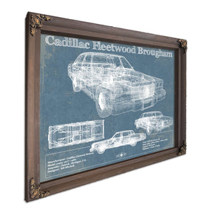 Cadillac Fleetwood Brougham Blueprint Vintage Auto Print