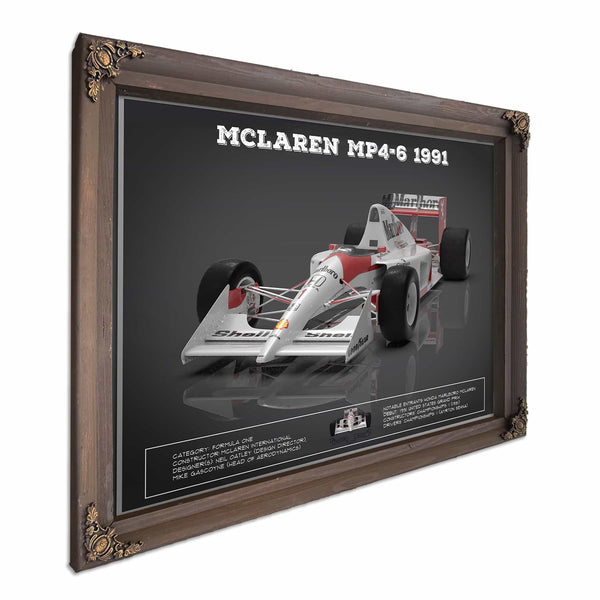 Vintage F1 McLaren MP46 1991 Formula One Race Car Print