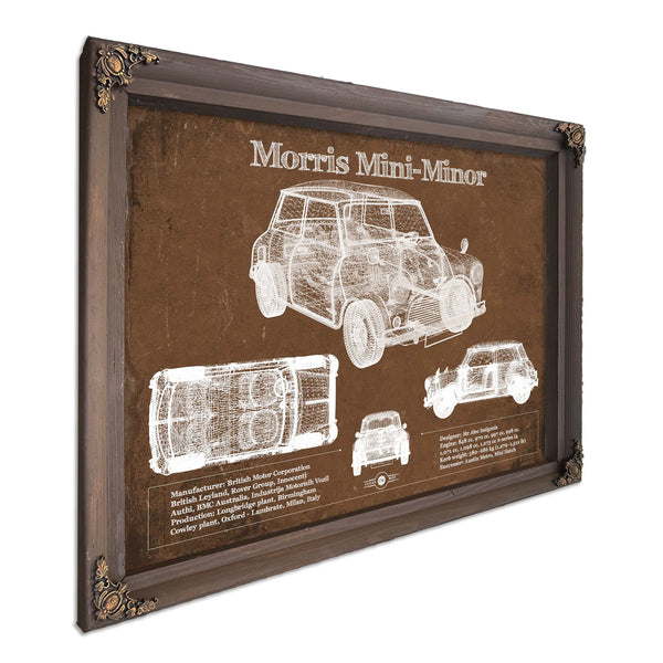 Morris Mini-Minor Vintage Auto Print