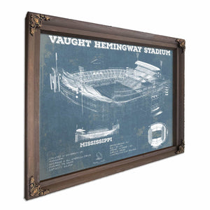 Vaught-Hemingway Stadium - Ole Miss Football Vintage Art Print