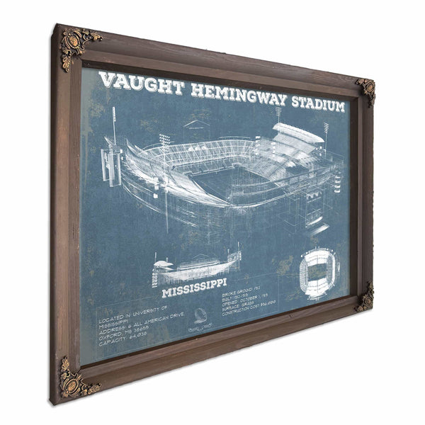 Vaught-Hemingway Stadium - Ole Miss Football Vintage Art Print