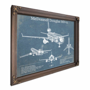 McDonnell Douglas MD-11 Vintage Aviation Blueprint Print