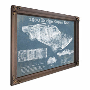 1970 Dodge Super Bee Vintage Blueprint Auto Print
