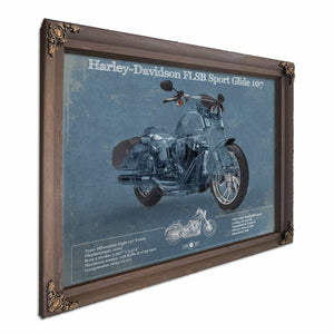 Harley-Davidson FLSB Sport Glide Blueprint Motorcycle Patent Print