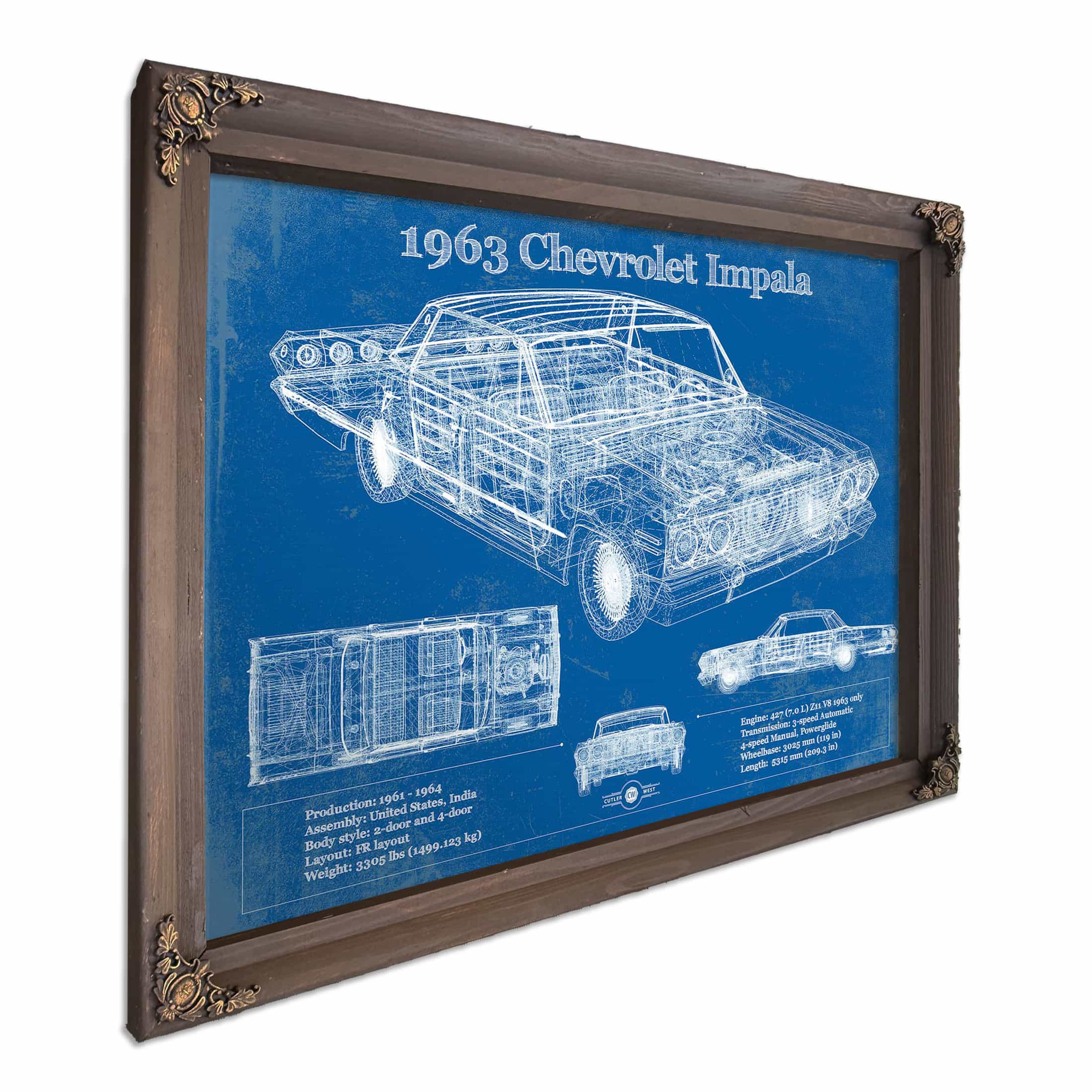 1963 Chevrolet Impala Wall Art Print | Cutler West
