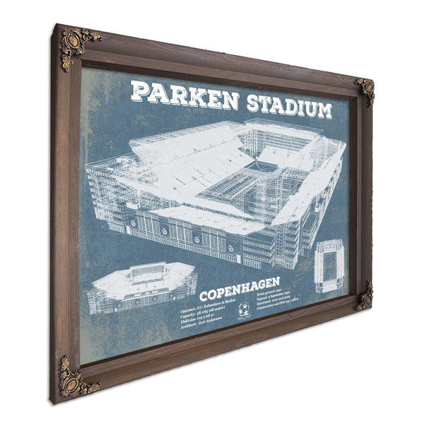 Parken Stadium Copenhagen Football Vintage Soccer Print