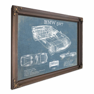 BMW 507 Vintage Blueprint Auto Print