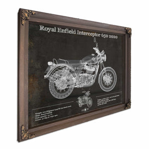 Royal Enfield Interceptor 650 2020 Blueprint Motorcycle Patent Print