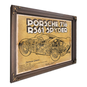 Porsche 718 Spyder Racing Sports Car Print