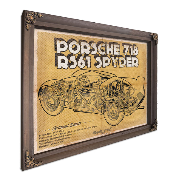 Porsche 718 Spyder Racing Sports Car Print