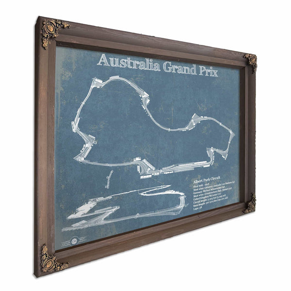 Australian Grand Prix Formula One Blueprint Race Track Print