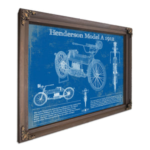 Henderson Model A 1912 Motorcycle Patent Print