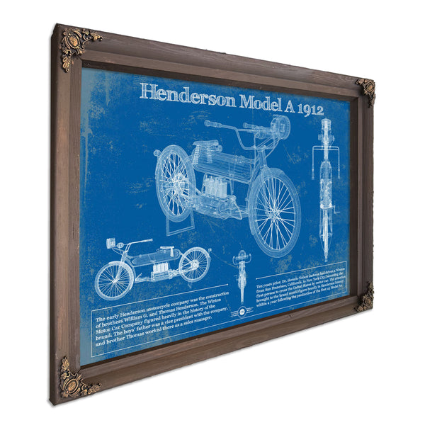 Henderson Model A 1912 Motorcycle Patent Print