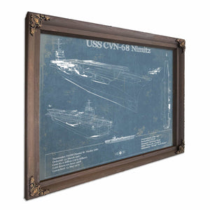 USS Nimitz CVN-68 Aircraft Carrier Blueprint Original Military
