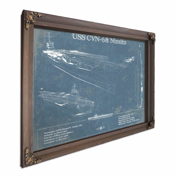 USS Nimitz CVN-68 Aircraft Carrier Blueprint Original Military