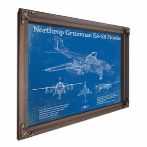 Northrop Grumman EA-6B Prowler Patent Blueprint Original Military Wall Art