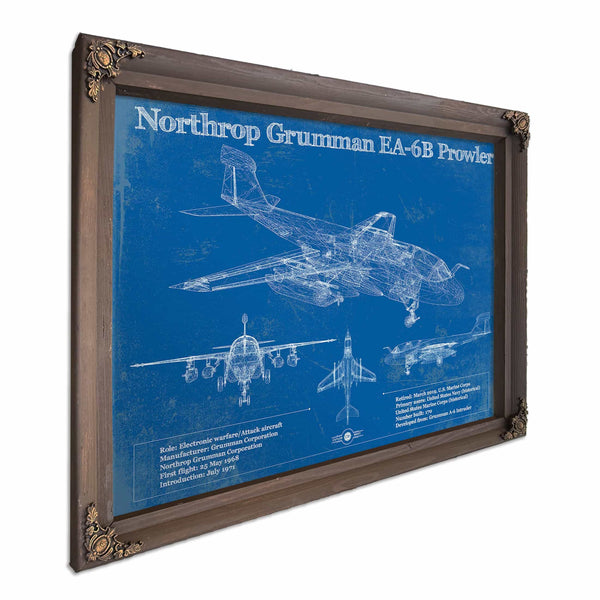 Northrop Grumman EA-6B Prowler Patent Blueprint Original Military Wall Art