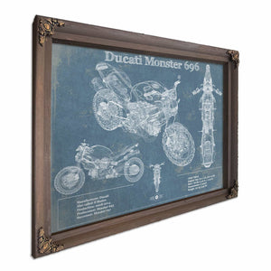 Ducati Monster 696 Blueprint Motorcycle Patent Print