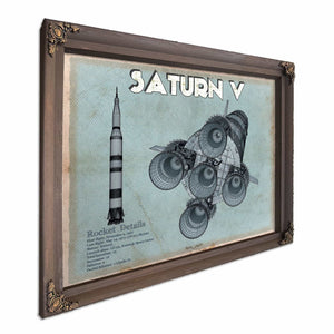 Saturn V NASA Aviation Blueprint Print