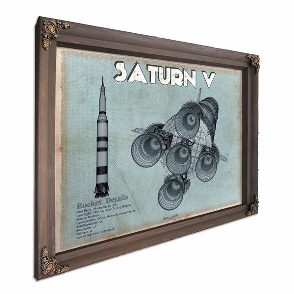 Saturn V NASA Aviation Blueprint Print