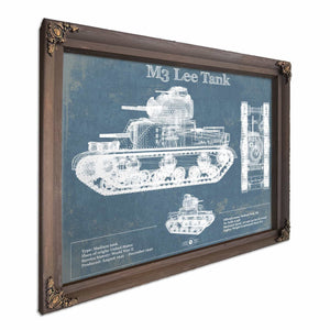 Medium Tank, M3 Lee Vintage Blueprint Print