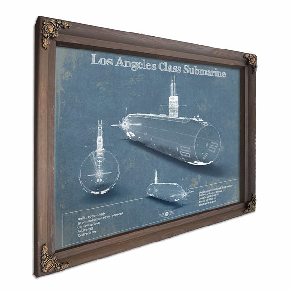 Los Angeles-class submarine Blueprint Patent Original Art
