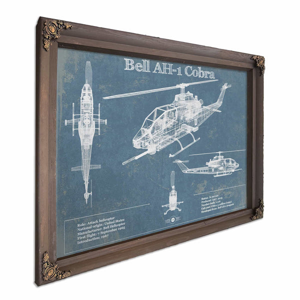Bell AH-1 HueyCobra/Cobra Vintage Original Blueprint Military Print