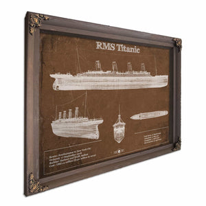 Titanic Blueprint Original Wall Art