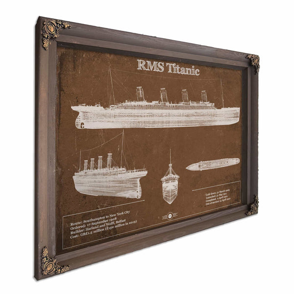 Titanic Blueprint Original Wall Art