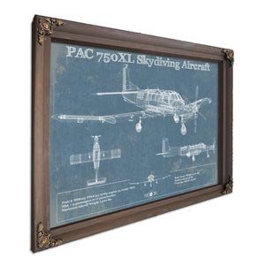 PAC 750XL Skydiving Aircraft Original Blueprint Art