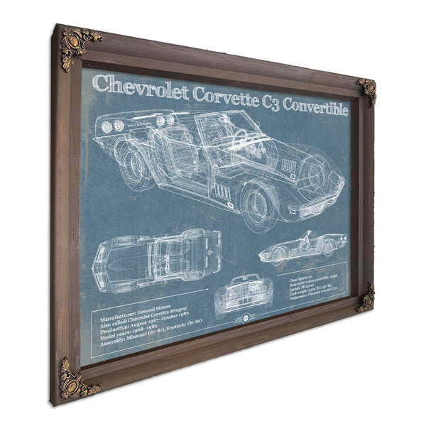 Chevrolet Corvette C3 Convertible Vintage Auto Print
