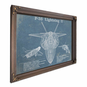 F-35 Aircraft Patent Blueprint Original Design Wall Art
