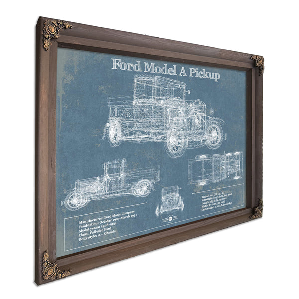 1929 Ford Model A Pickup Vintage Blueprint Auto Print