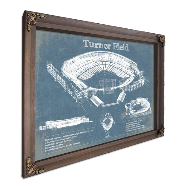 Turner Field - Atlanta Braves (MLB) Vintage Baseball Print