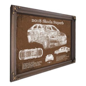 2018 Skoda Superb Vintage Blueprint Auto Print