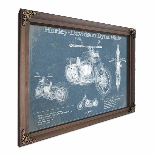 Harley-Davidson Dyna Glide Blueprint Motorcycle Patent Print