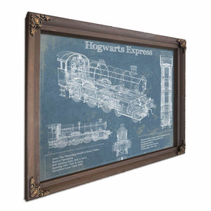 Hogwarts Express Vintage Blueprint Train Print