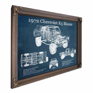 1972 Chevrolet K5 Blazer Blueprint Vintage Auto Patent Print