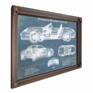 Porsche Boxster (2004) Blueprint Vintage Auto Print