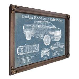 2019 Ram 1500 Rebel Vintage Blueprint Auto Print