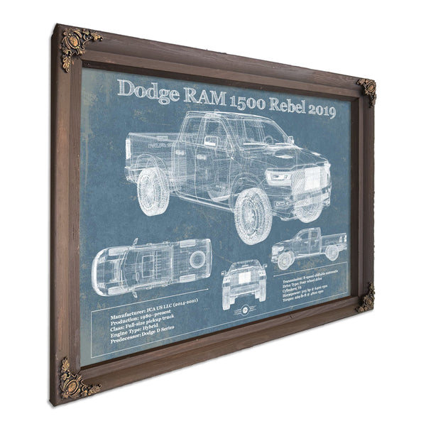 2019 Ram 1500 Rebel Vintage Blueprint Auto Print
