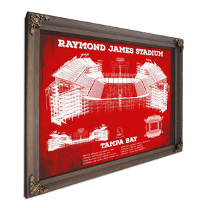 Vintage Tampa Bay Buccaneers Team Color - Raymond James Stadium Print